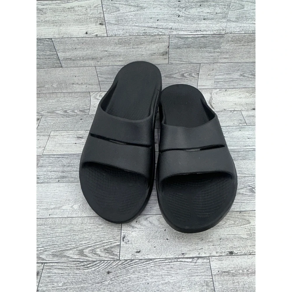 OOFOS OOahh Recovery Slides Black M10 W12 EU 43 Comfort Sandal